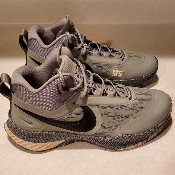 Nike React SFB Carbon Dark Stucco/Black/Orange Men's Outdoor Athletic Shoes - Picture 3 of 9